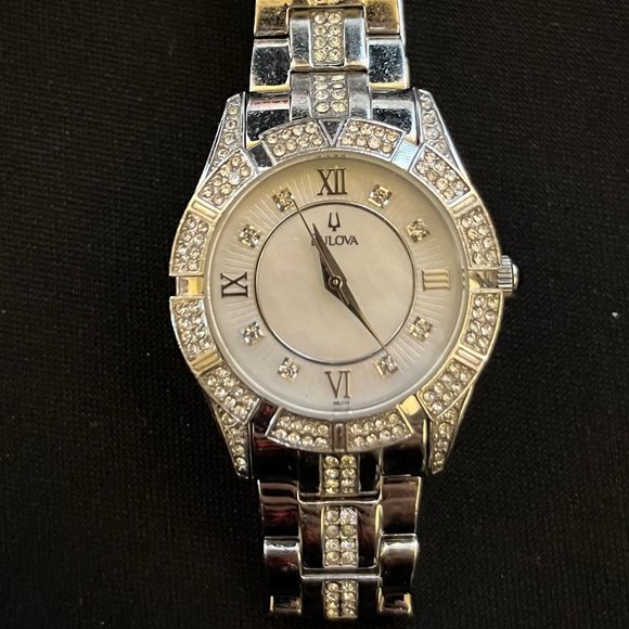 Bulova Jewelry - Womens Bulova Crystal Watch